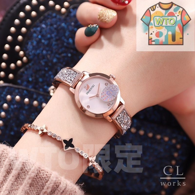 再お値下げ  SWAROVSKI　廃盤レア　腕時計＆ネックレス org.jpg
