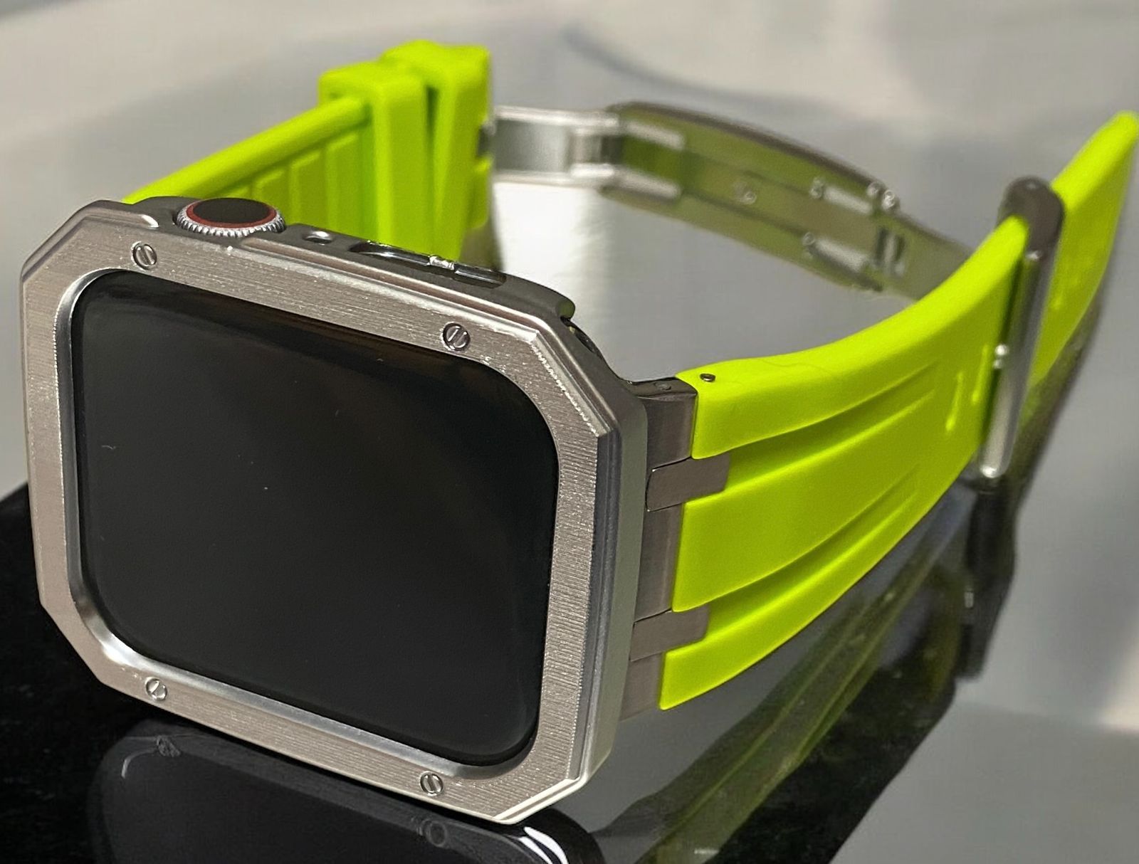 アップルウォッチ シームレス ラバーベルト カバー ウルトラ Apple Watchバンド 40 41 44 45 49mm 62