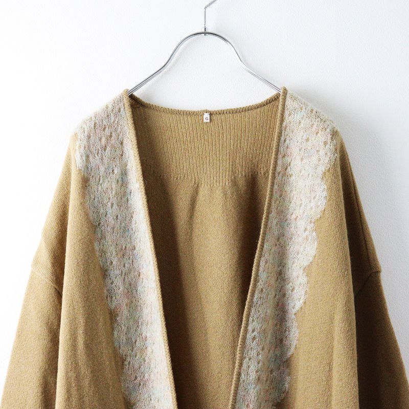 美品 2021AW ガサ gasa 雪を纏う レースロングカーディガン
