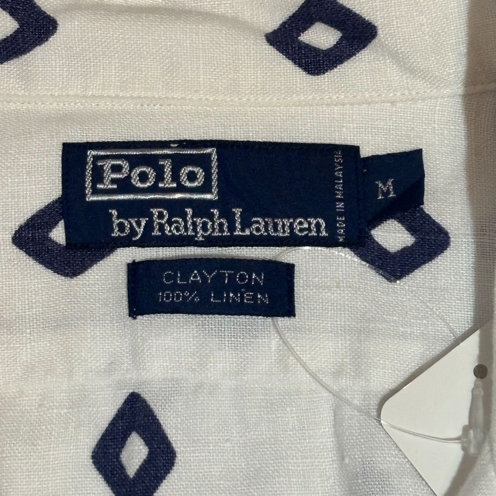 D224】90s Polo by RalphLauren CLAYTON LINEN Open-collar