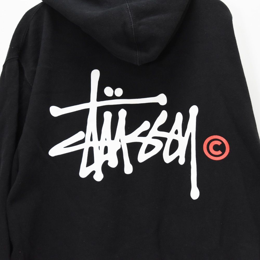 好きに STUSSY ブラック ステューシー MEN ロゴ ブラック パーカー M