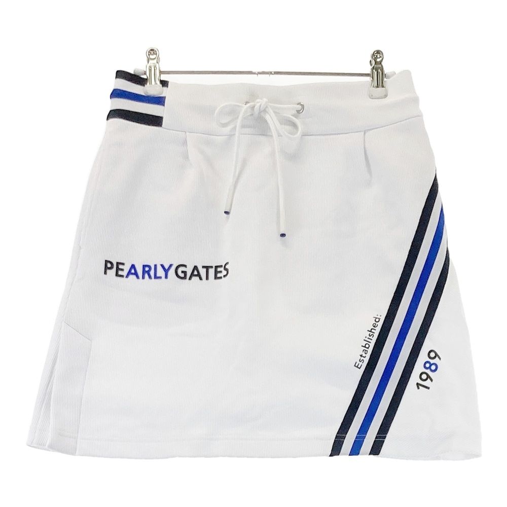 サイズ 1 PEARLY GATES パーリーゲイツ 2025年モデル スカート ロゴ ホワイト系 240101506012 ゴルフウェア レディース ストスト