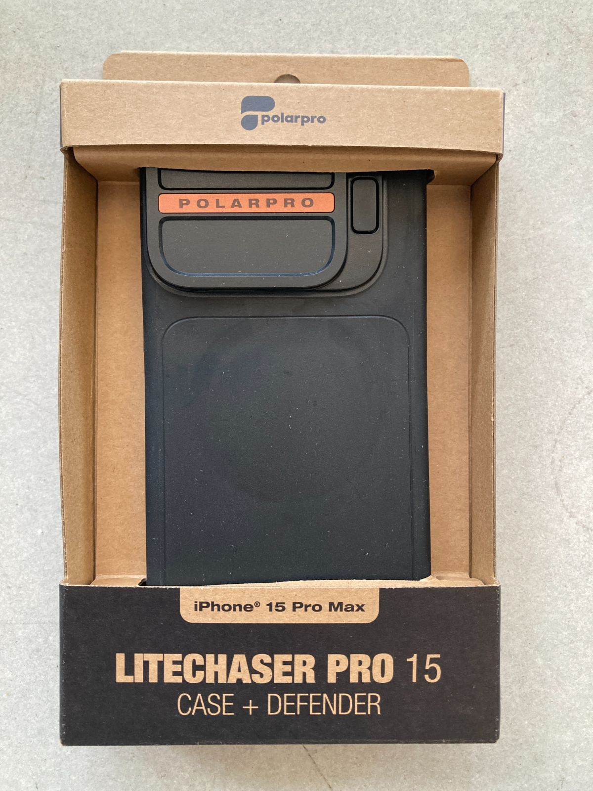 iPhoneアクセサリー PolarPro LiteChaser Pro iPhone15 ProMax PolarPro LiteChaser 15 Case for iPhone 15 Pro (Black) IP15-P-BLK