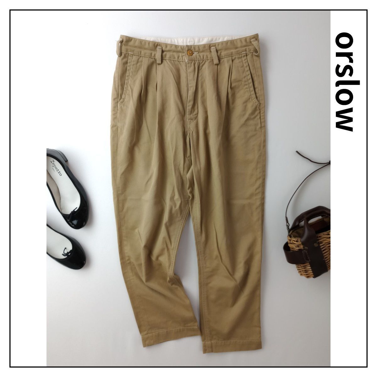 orslow オアスロウ タック チノパンツ コットン 綿 100％ 日本製