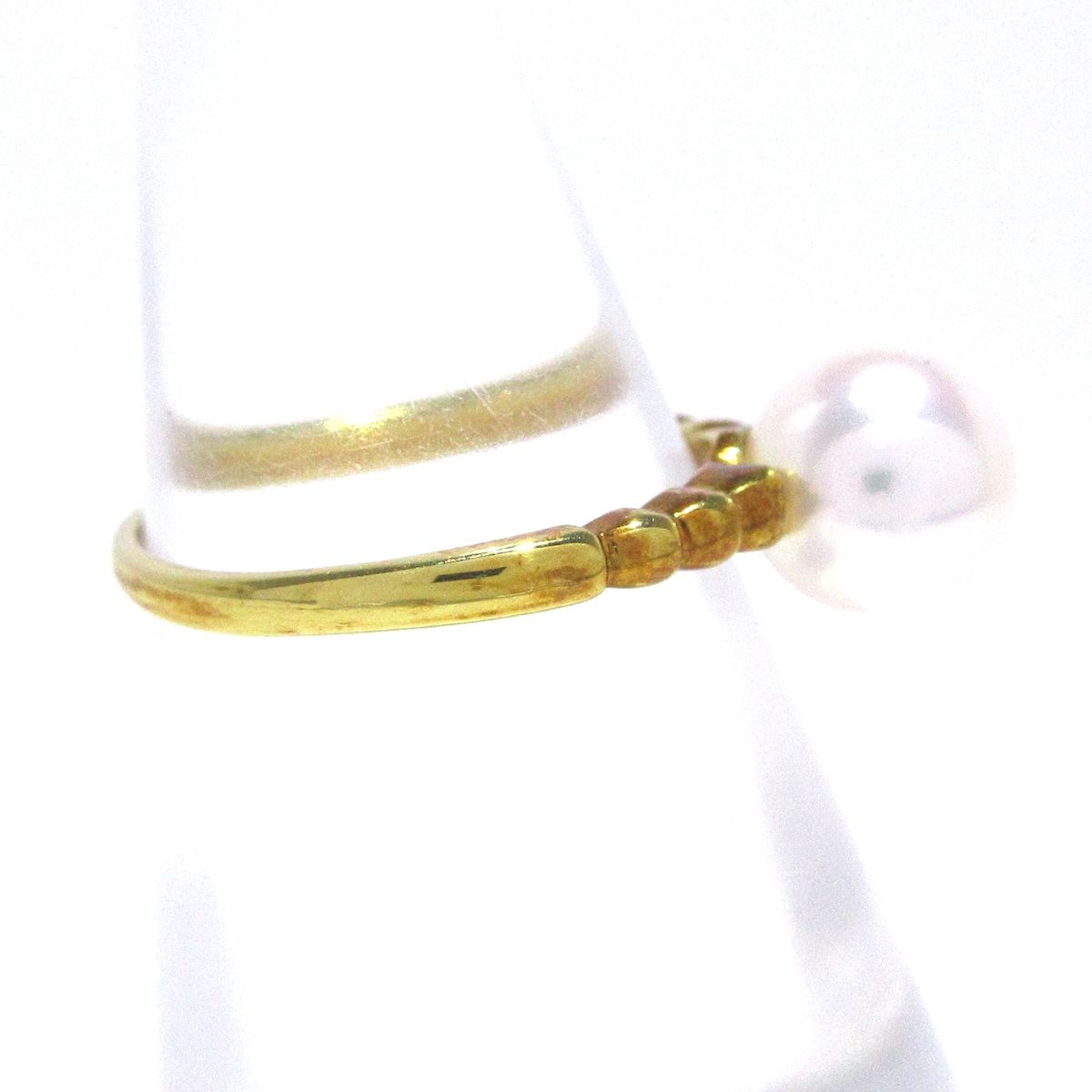 現行品ミキモト K18PG ピアス パール ダイヤ ミキモト パール ダイヤ