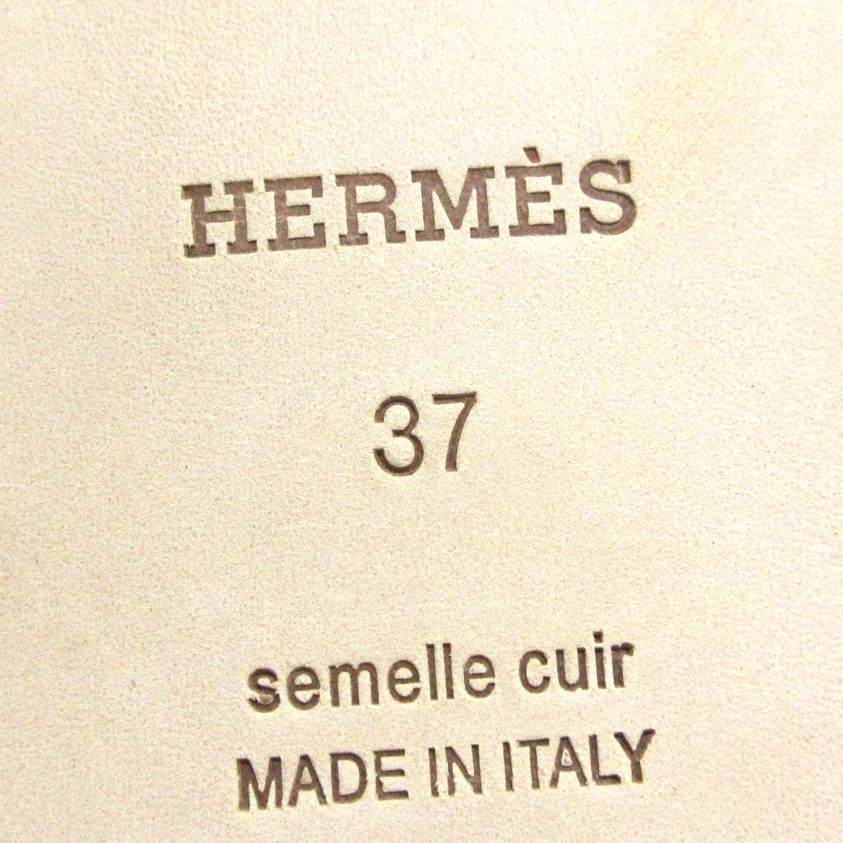 エルメス　オラン エトゥープ　37 HERMES(エルメス) ミュール 37新品同様 オラン エトゥープ