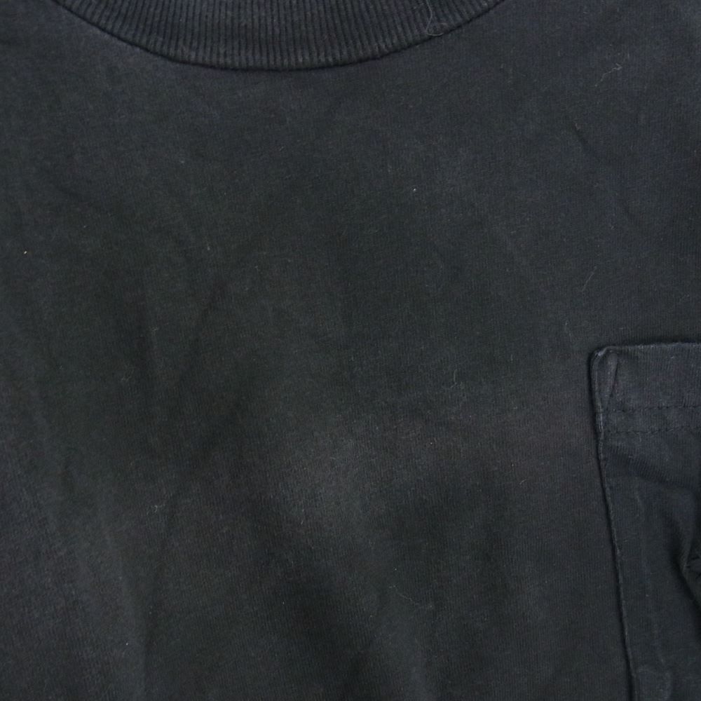 CHROME HEARTS クロムハーツ（原本無） Ｔシャツ セメタリークロス刺繍 スクロールラベル ポケット 半袖 Tシャツ ブラック系 M