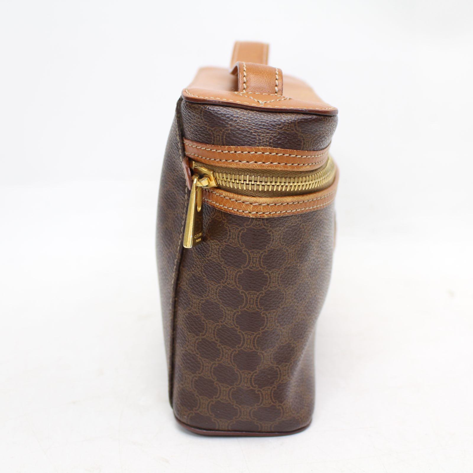 IS497)CELINE セリーヌ マカダム MC97 バニティバッグ ポーチ