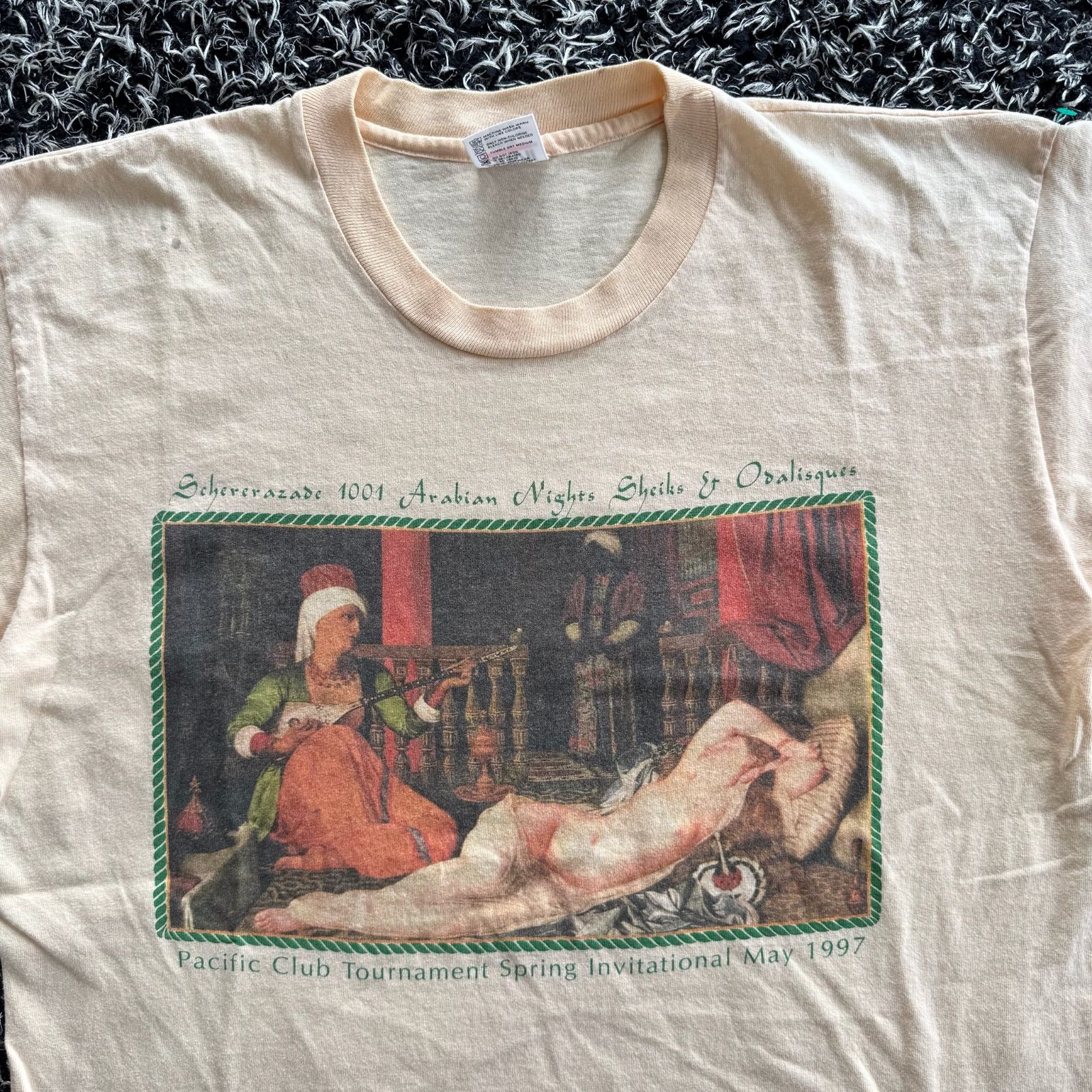 90s 1997年製 アングル 奴隷のいるオダリスク 名画 アートTシャツ 