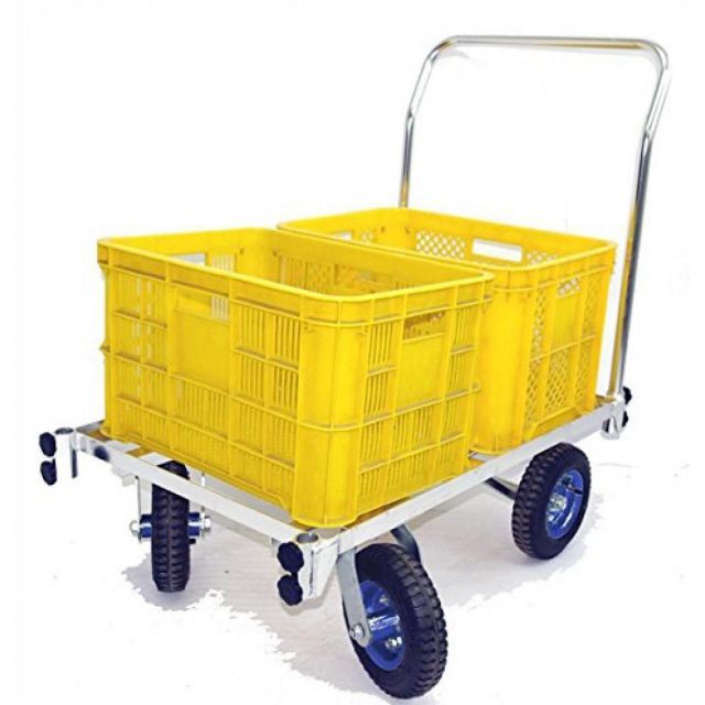 アルミス ALUMIS アルミ製四輪ハウスキャリー AK-44NPU コンテナ2個積み ノーパンクタイヤ