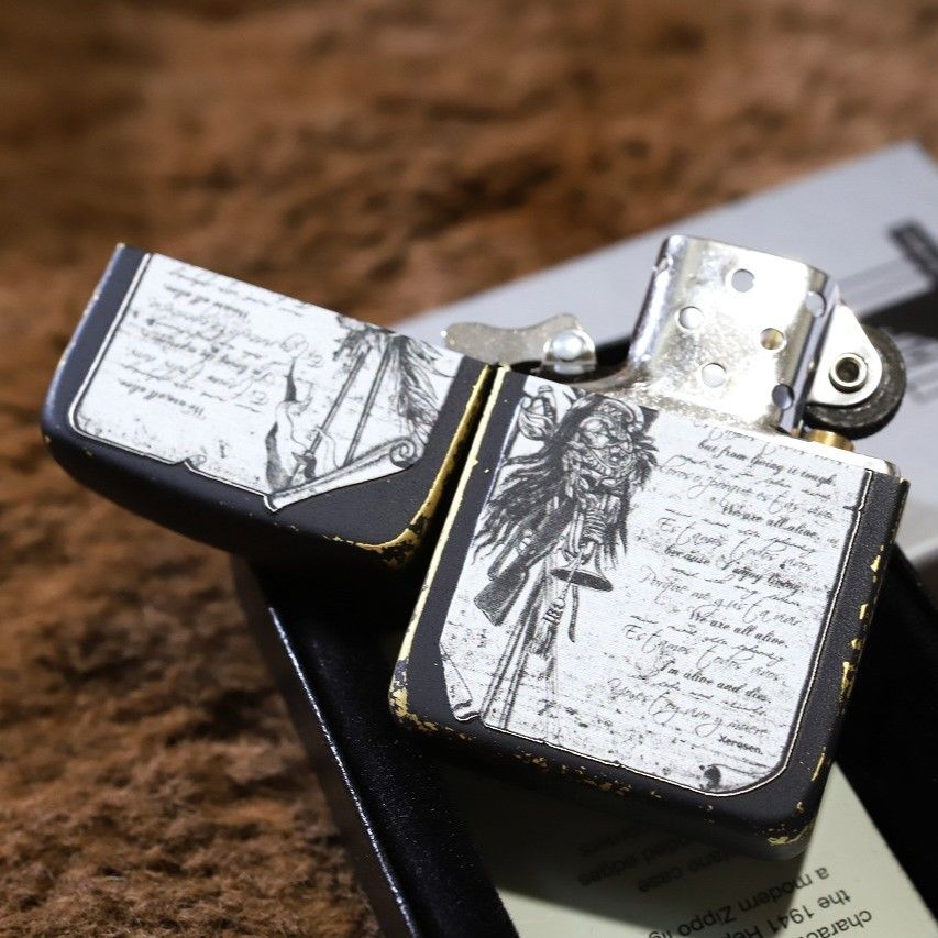 ZIPPO ゼロセン レター 1941 レプリカ ジッポー マットブラック 黒 USED加工 渋いジッポー 格好いい おしゃれ TEAM XEROSEN 最高に カッコイイ ジッポ プレゼント Xmas 人気 ゼロ戦 零戦 零式 オイルライター