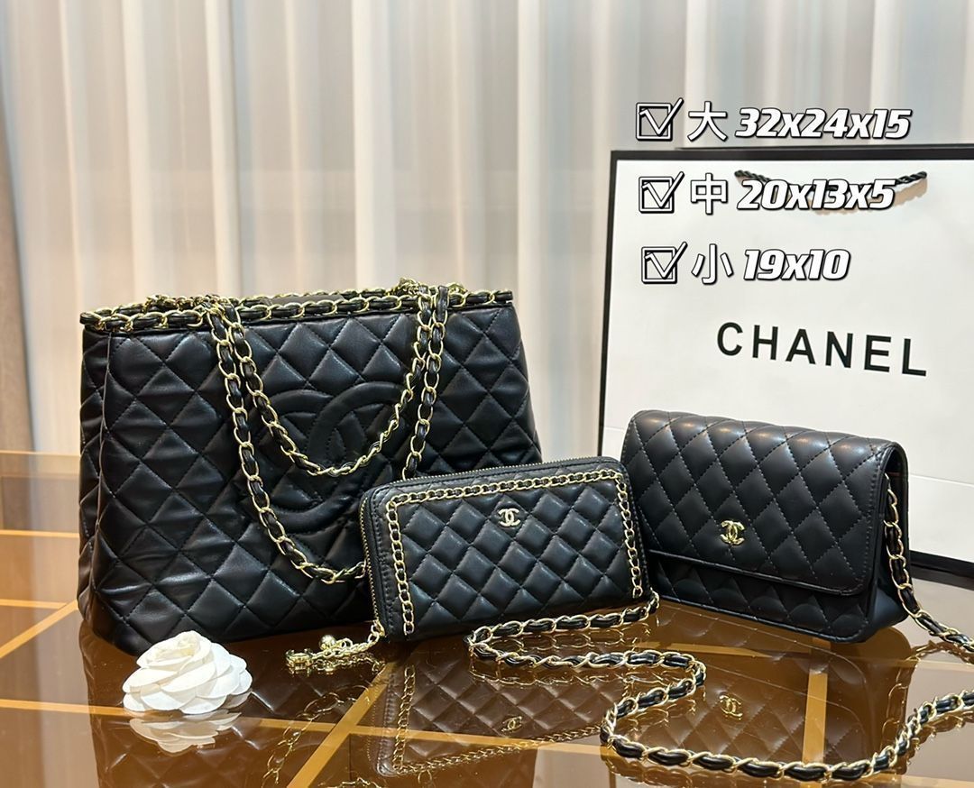 美品★CHANEL シャネル  ショルダーバッグ ハンドバッグ  財布  3点セットバッグ