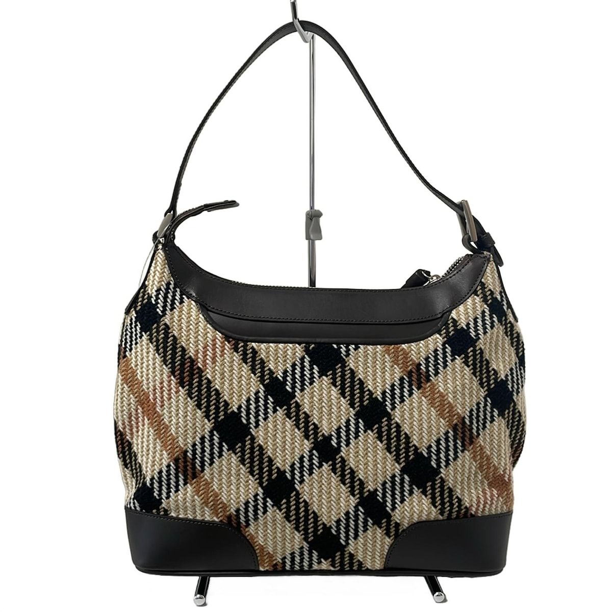 DAKS(ダックス) ショルダーバッグ - ベージュ×ダークブラウン DAKS(ダックス) ショルダーバッグ - ベージュ×ダークブラウン