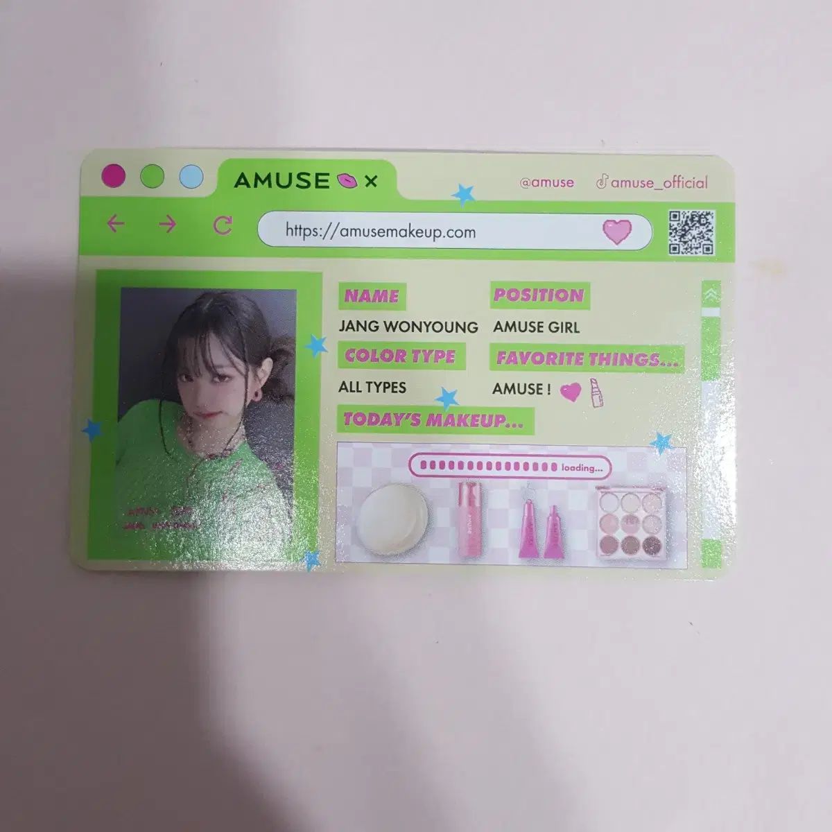 amuse ウォニョン +empathy未開封 未開封 IVEウォニョン Amuse アミューズ トレカ おまけつき