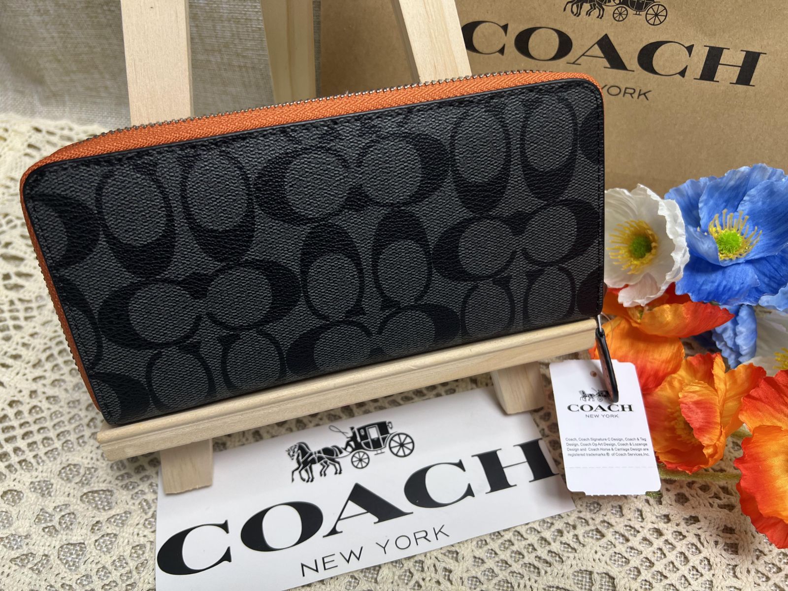 コーチ COACH 財布 長財や布 CA298 メンズ2個セット