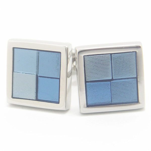 ブルーのスクウェア グラデーション カフス カフスボタン カフリンクス cufflinks cuffs メンズ 男性 スーツアクセサリー専門店 父の日 ギフトにも 誕生日 プレゼント プチギフト おしゃれ カフ
