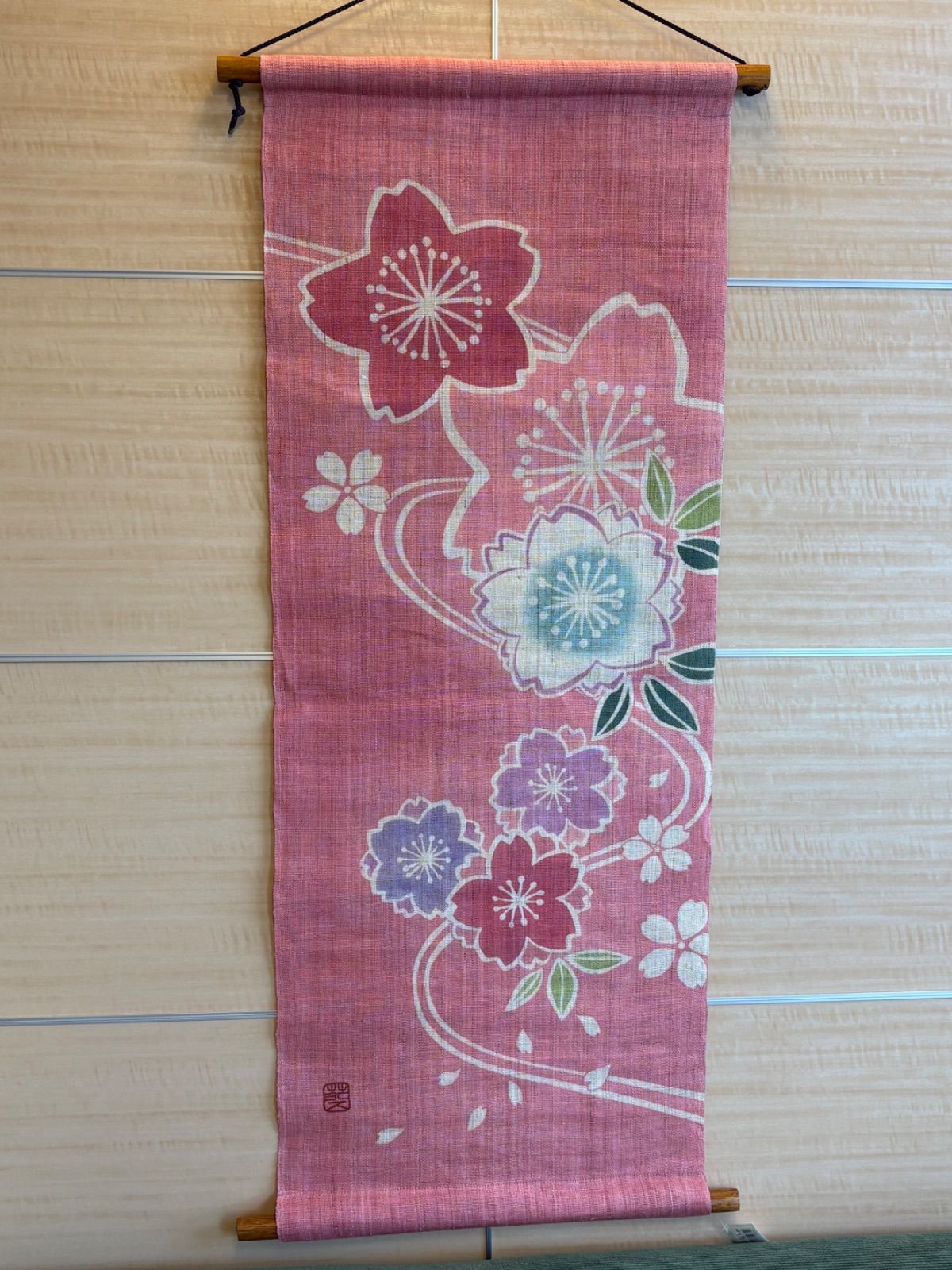 タペストリー　春　さくら　和風　カフェ　プレゼント　桜　流水　くろちく　16800円→11000円