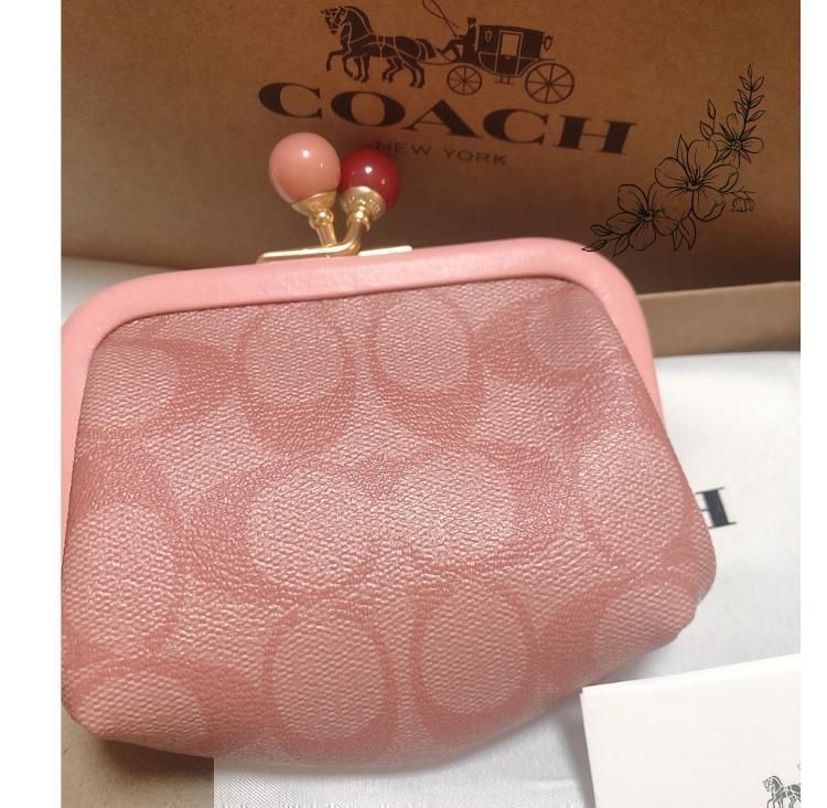 ⭐️COACH かわいい おしゃれ 財布 ピンク コインケース 新品未使用