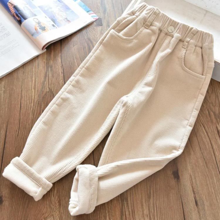 コーデュロイ 裏起毛 無地 ロングパンツ 女の子 サルエルパンツ キッズ あったか 男の子 ユニセックス ボトムス 長ズボン 子ども 子供服 100 110 120 130 140 sour 1407