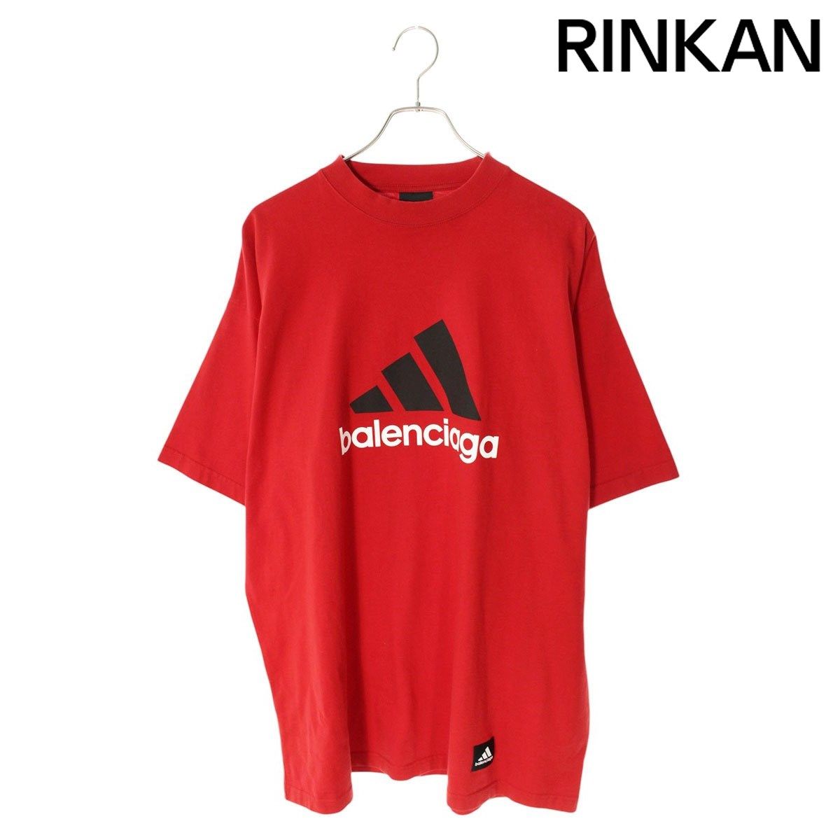 バレンシアガ ×アディダス adidas  23SS  712398 TNVA6 ロゴプリントオーバーサイズTシャツ メンズ 2