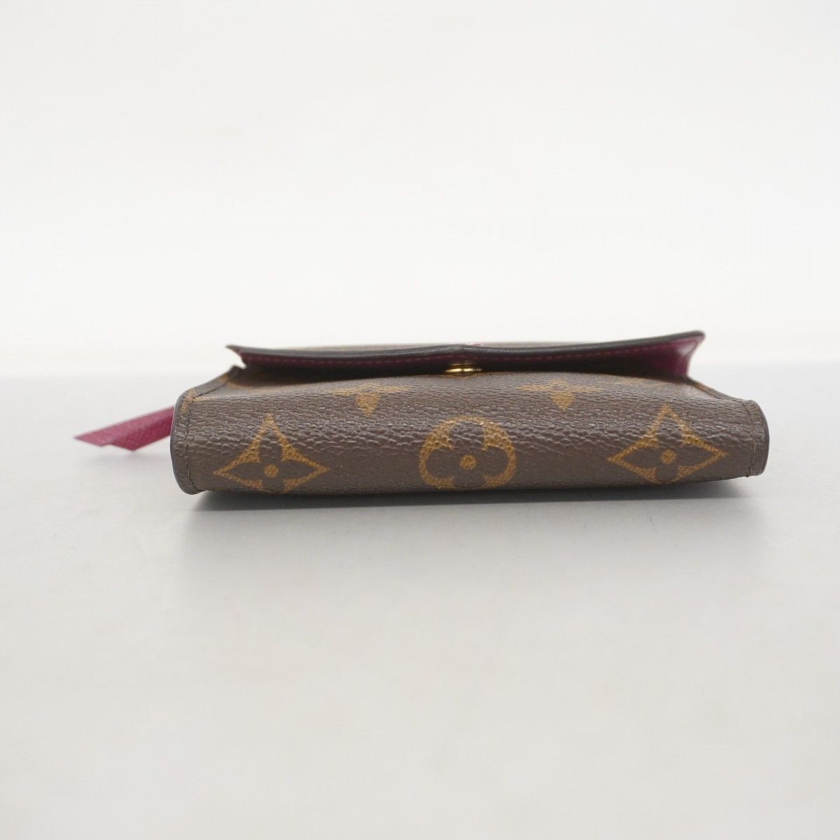 5ic3912-h ルイヴィトン 三つ折り財布 モノグラム ポルトフォイユヴィクトリーヌ M41938 ブラウン フューシャ レディース