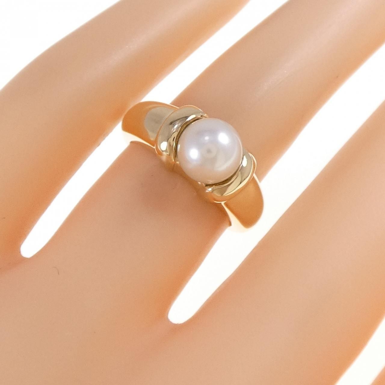 K18YG アコヤパール リング 6.9mm - メルカリ 