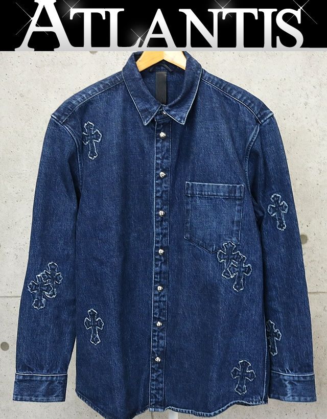 CHROME HEARTS 銀座店 クロムハーツ インボイス付き LOOSEEND ルーズエンド デニムシャツ デニムパッチ size:XL ブルー 95590
