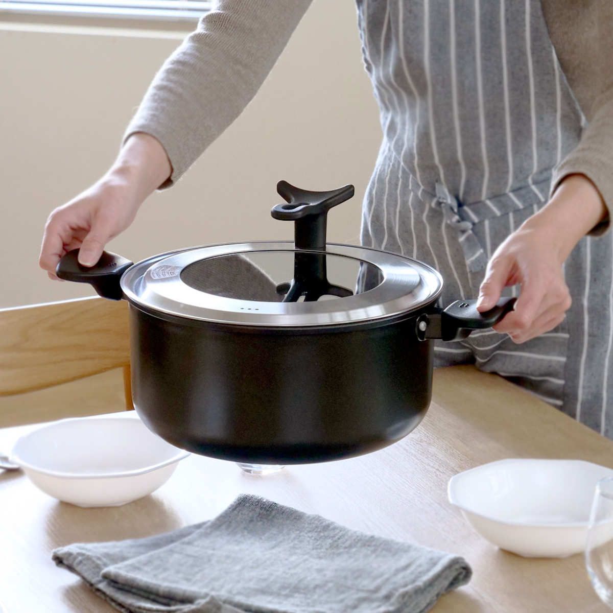 オーダー品　ステンレス　蓋付き　寸胴　鍋　炊き出し　イベント オーダー品ステンレス蓋付き寸胴鍋炊き出しイベント