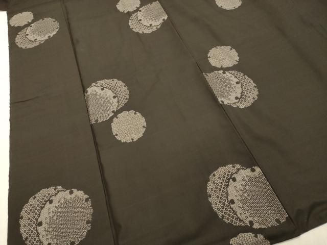 平和屋着物○本場大島紬 9マルキ 地空き 雪輪重ね文 正絹 逸品  