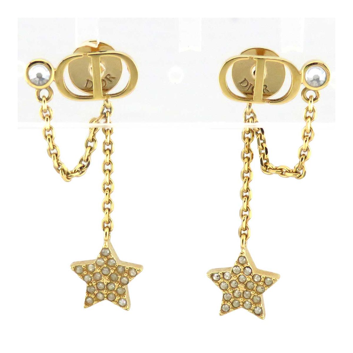 ディオール プチ CD ピアス メタル ストラス ユニセックス Dior アパレル 小物