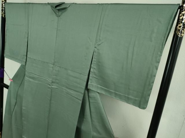 平和屋本店▽極上 京都染織メーカー・貴久樹謹製 野蚕糸 ナチュラルタッサー 単衣 手織 手紡ぎ 錆鼠色 証紙付き 逸品　未使用　DZAA9060kh5 平和屋本店▽極上 京都染織メーカー・貴久樹謹製 野蚕糸 ナチュラル