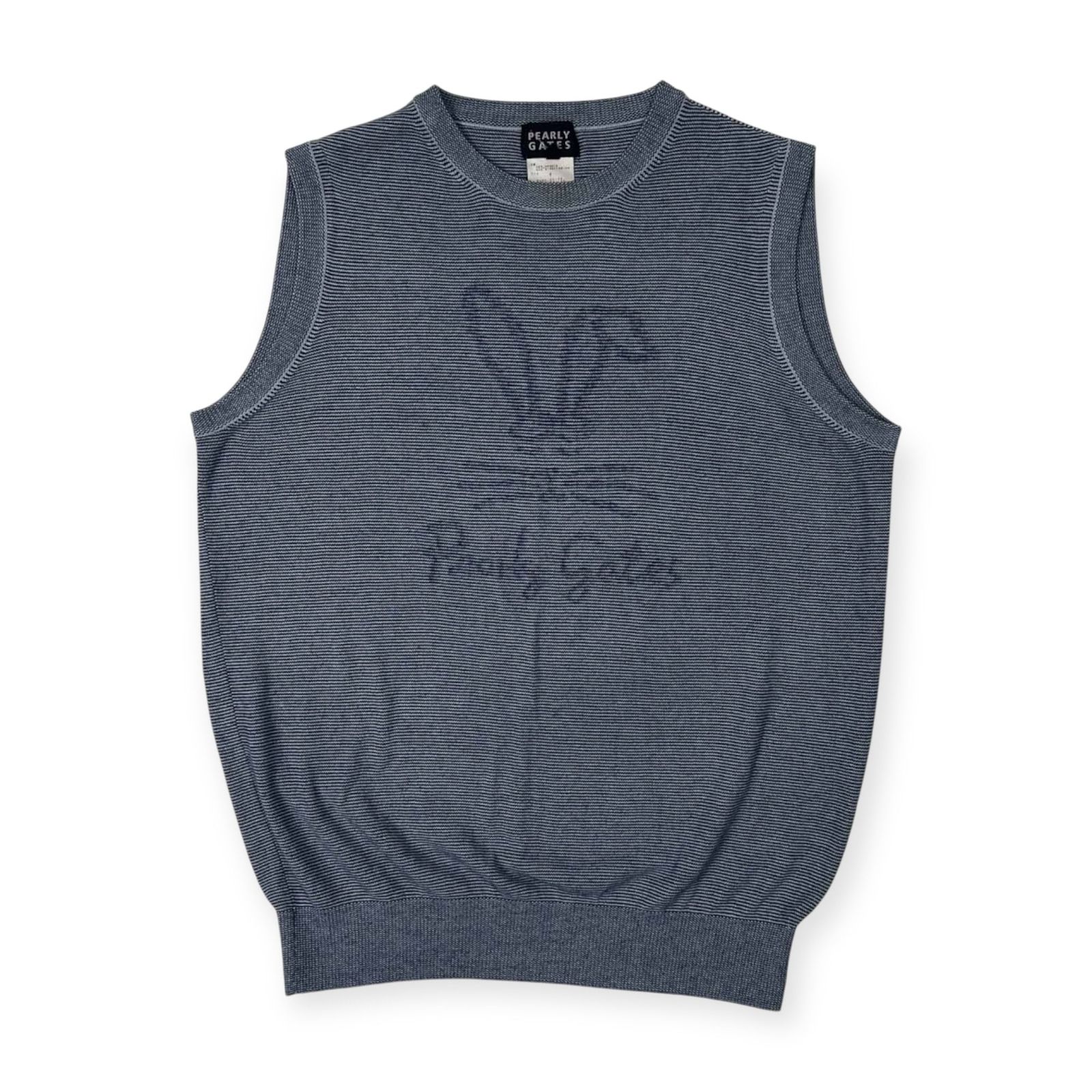 PEARLY GATES メンズ ベスト サイズ4 PEARLY GATES パーリーゲイツ BIGロゴ入り ニット ベスト サイズ