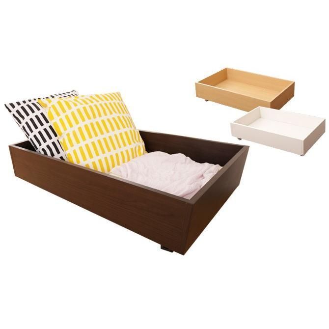 キャスター付き木製収納箱