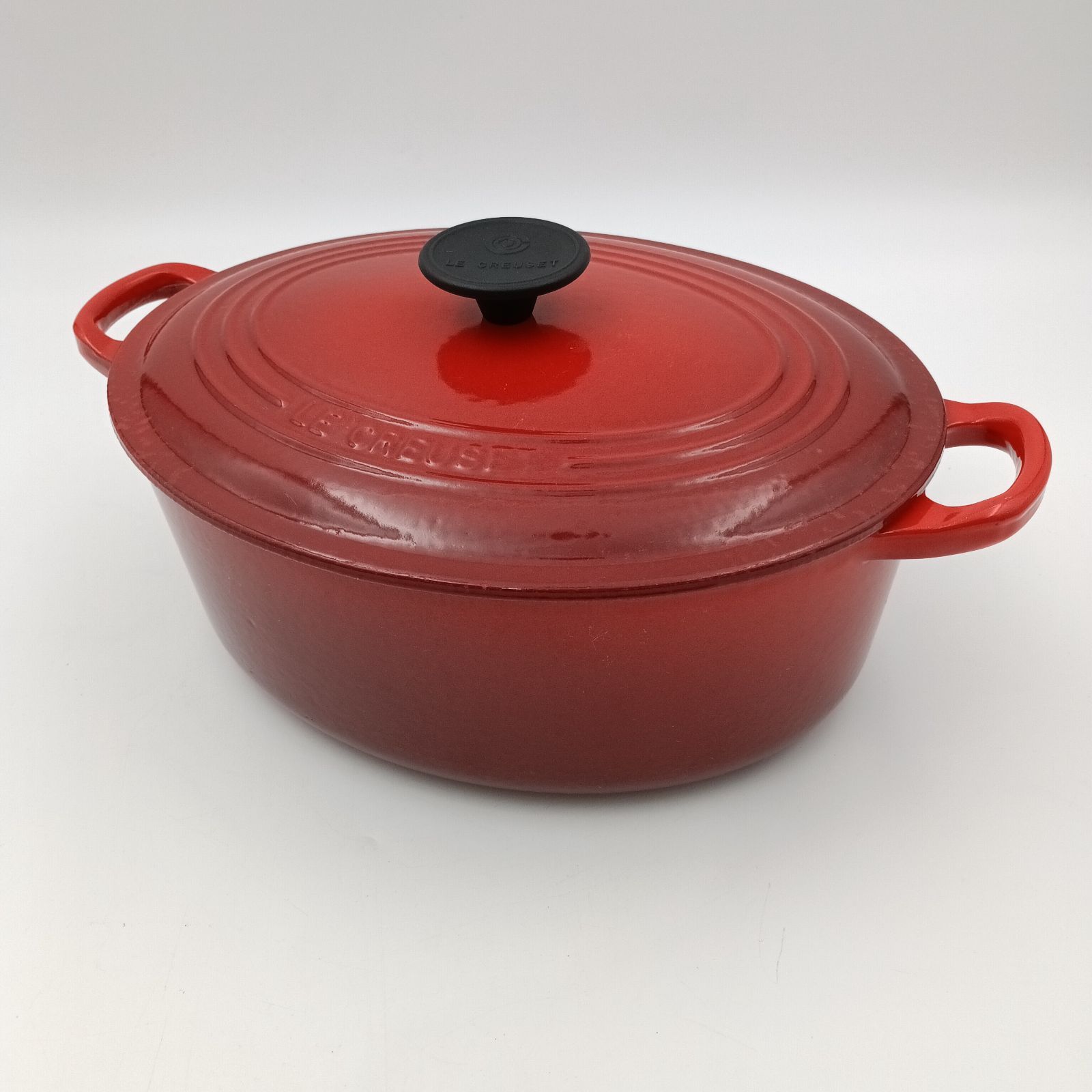 K-0265】LE CREUSET ココット オーバル チェリーレッド 28cm - メルカリ
