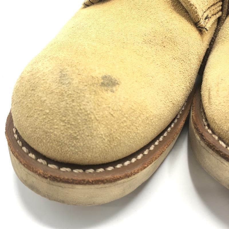 【中古】RED WING 8167 PLAIN TOE ブーツ TAN ROUGH OUT SUEDE 26cm レッドウイング[10]