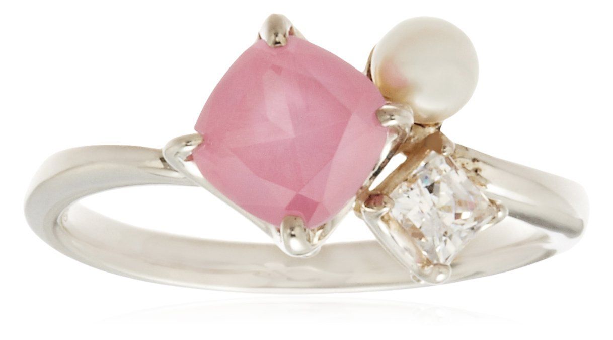 ラ プレッツァ LA PUREZZA ピンクシルバー キュービックジルコニア リング LA4346403 日本サイズ10号 : [ラ プレッツァ] LA PUREZZA  限定Ag925 シルバー ダイヤモンド メッセージ  ペアリング レディース[ピンクゴールドコーティング] LA3724-AP 日本サイズ13号 : ファッション