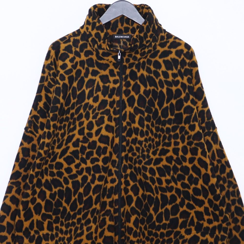 バレンシアガ　レオパード　ブルゾン BALENCIAGA バレンシアガ Beige Leopard Zip-Up Jacket ベージュ