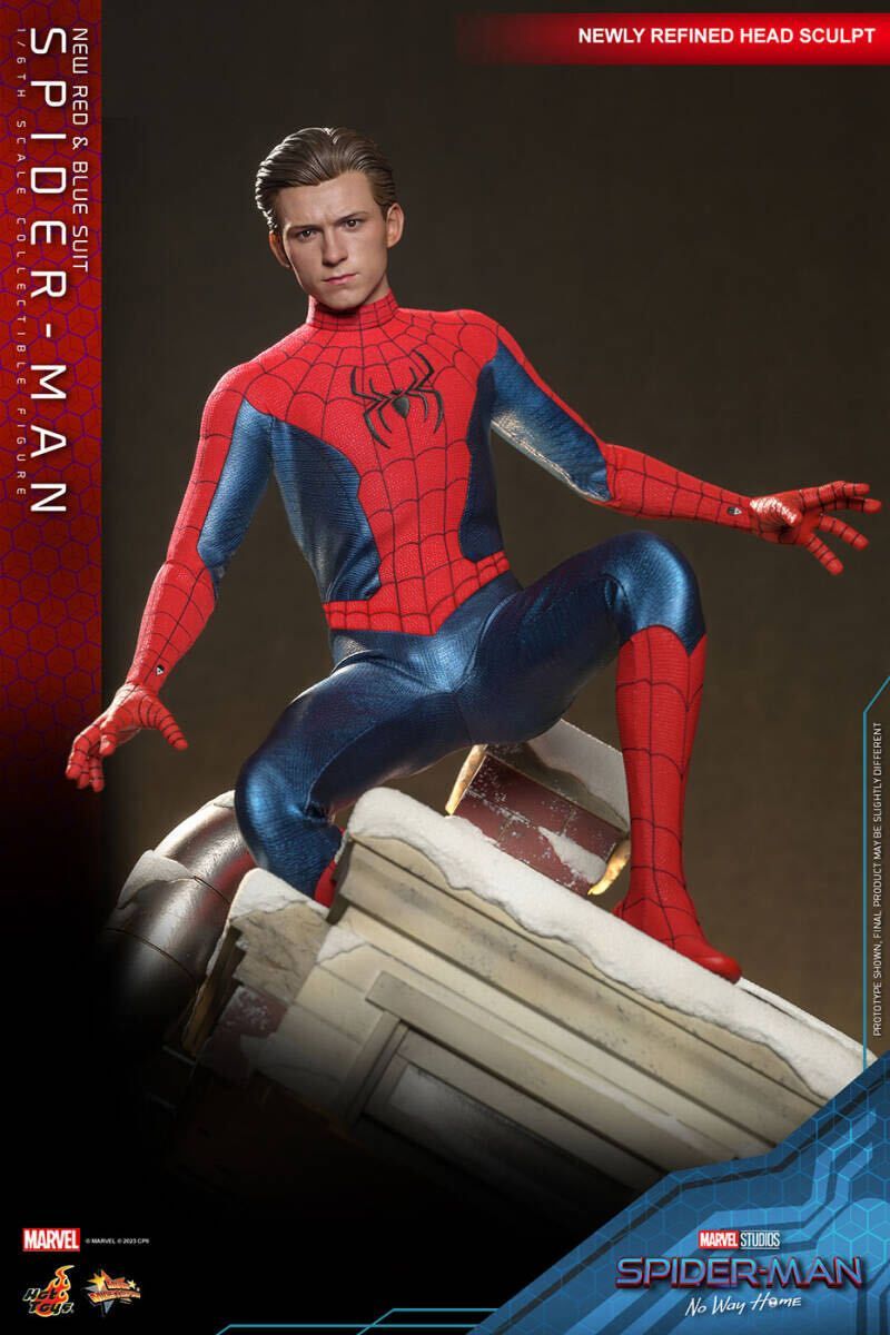 ホットトイズ　スパイダーマン　ニューレッド&ブルースーツ　ボーナスアクセサリー付 ムービー・マスターピース】『スパイダーマン：ノー・ウェイ