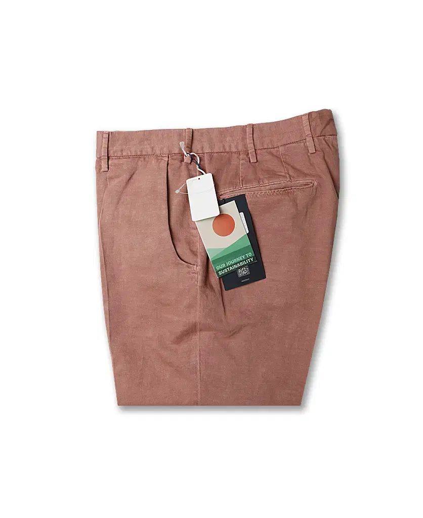 インコテックス Incotex ダスト ピンク ハイ コンフォート カラット フィット チノ パンツ