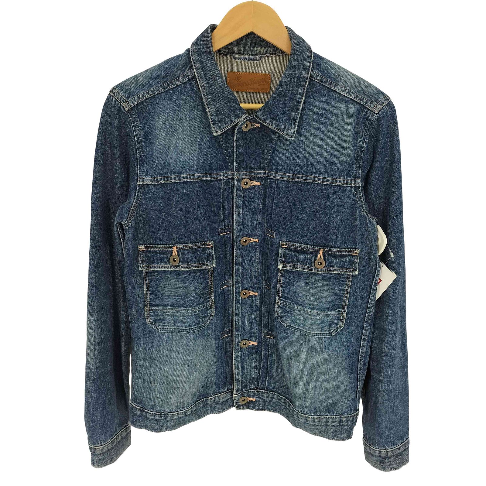 ビームスハート BEAMS HEART 2nd型 レザーパッチ 月桂樹ボタン