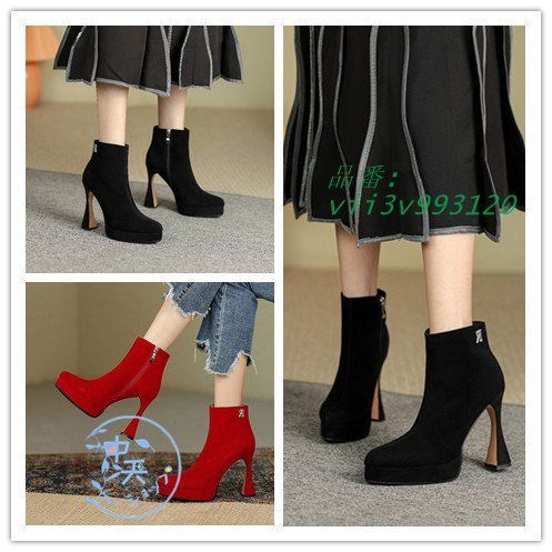 ブーティーショートブーツレディース ハイヒール 秋冬スエードブーティーピンヒール成人式 厚底ブーティー レトロ チャッカブーツ 入学式 卒業式パンプス結婚式  vii3v993120