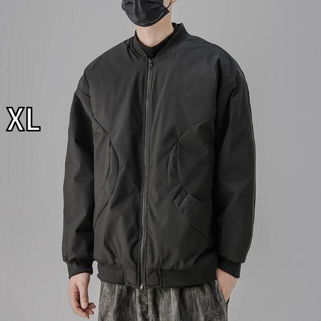 XL 秋冬 コーデ メンズ 服 シンプル ファッション オシャレ 大人 かっこいい 大きいサイズ ストリート 紳士服 コットン コート レトロ カジュアル 暖かい ボンバー ジャケット コットン