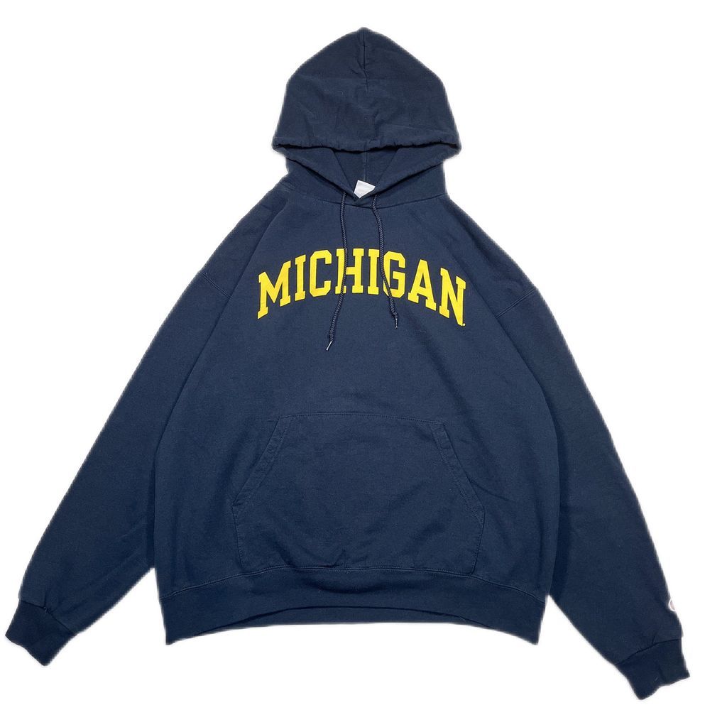 XLsize Michigan Champion hoodie navy 23112101 チャンピオン ミシガン パーカー