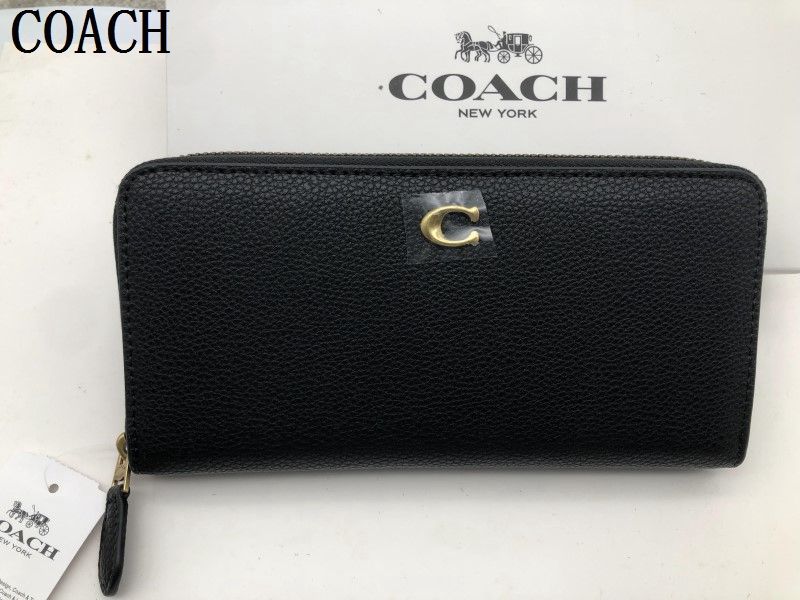 コーチ COACH 長財布 財布 ブラック メンズ アコーディオン ジップ ウォレット ラウンドファスナー財布 贈り物a082 CC489新品 未使用  xj0001