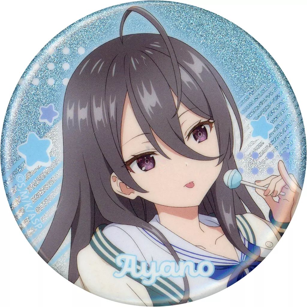 中古】バッジ・ビンズ 君嶋綾乃(アップ/キラキラ) 缶バッジ 「時々 