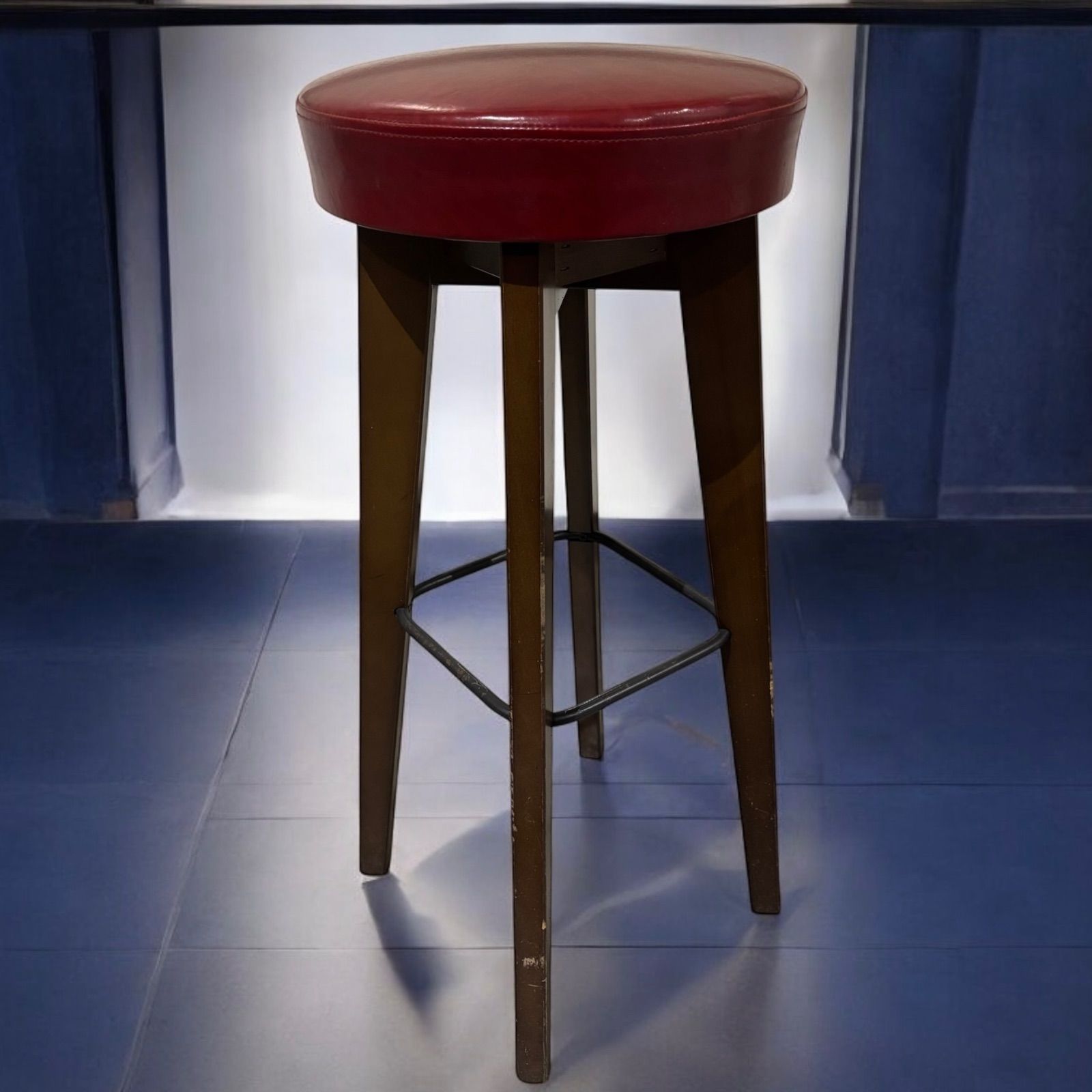 【美品】バーチェア バースツール カウンターチェア　レッド レトロ アンティーク バーチェア バースツール カウンターチェア レッド レトロ