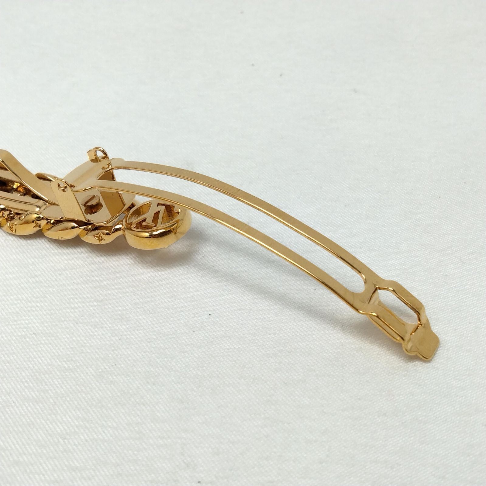 再現性のある ️LOUIS VUITTON ️ルイヴィトン アクセソワールシュブ2Dバレッタ M00403 ヘアクリップ ゴールド金具 ありふれた