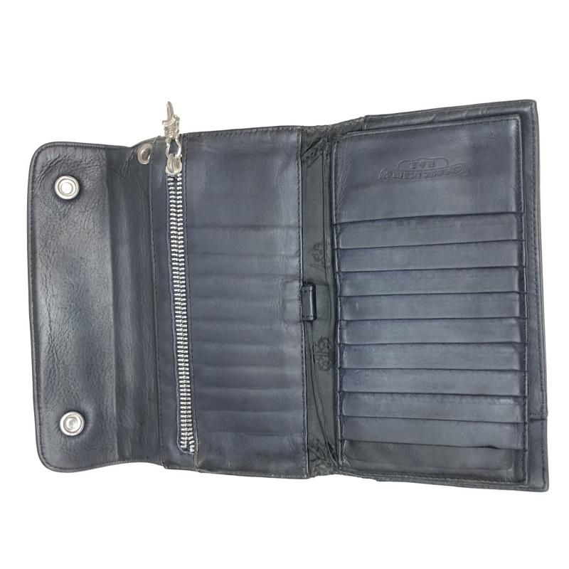 【クロムハーツ正規店購入美品】 ウェーブ ウォレット 財布 中古☆CHROME HEARTS WAVE WALLET クロムハーツ ウェーブウォレット