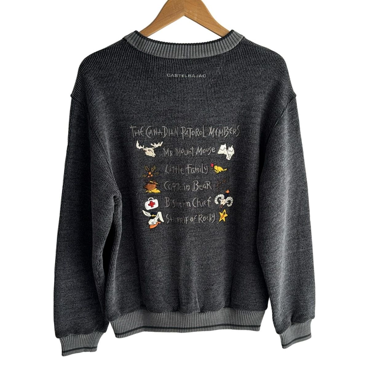 CastelbajacSport カステルバジャックスポーツ 長袖セーター サイズ4 XL レディース - ダークグレー×黒