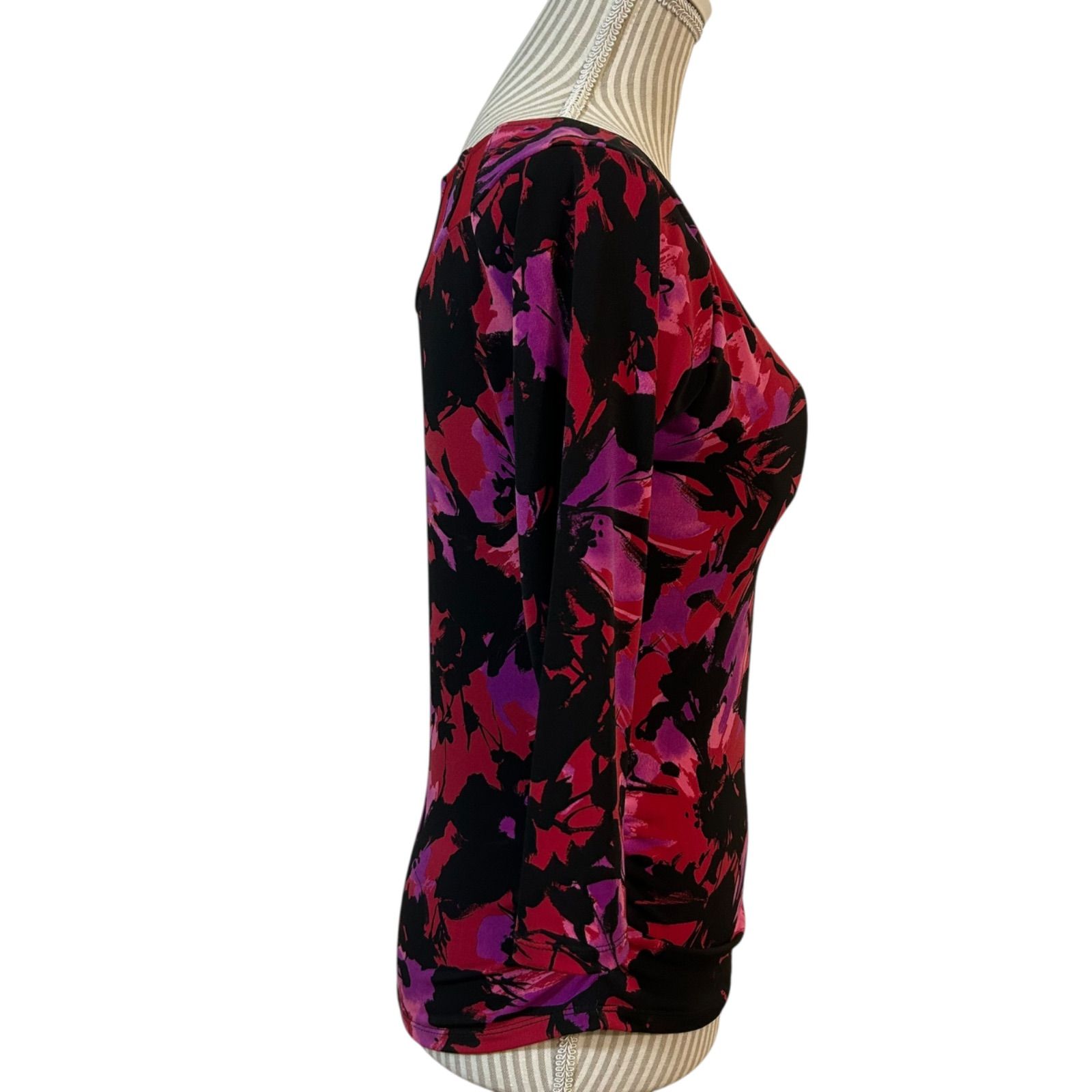 B1658【チャコット/Dance Sport】M/濃紺/トップス☆社交ダンス CHACOTT